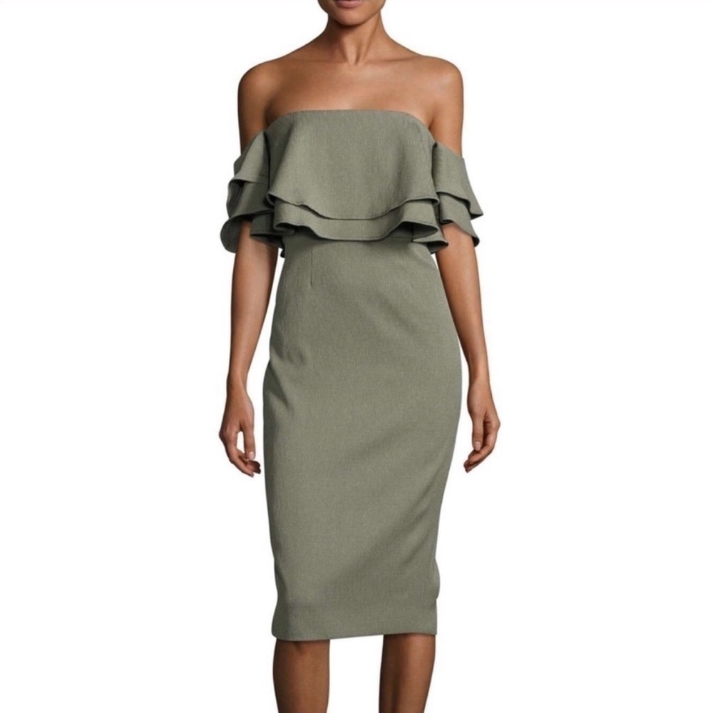 Keepsake Serenity Off Shoulder Midi Dress